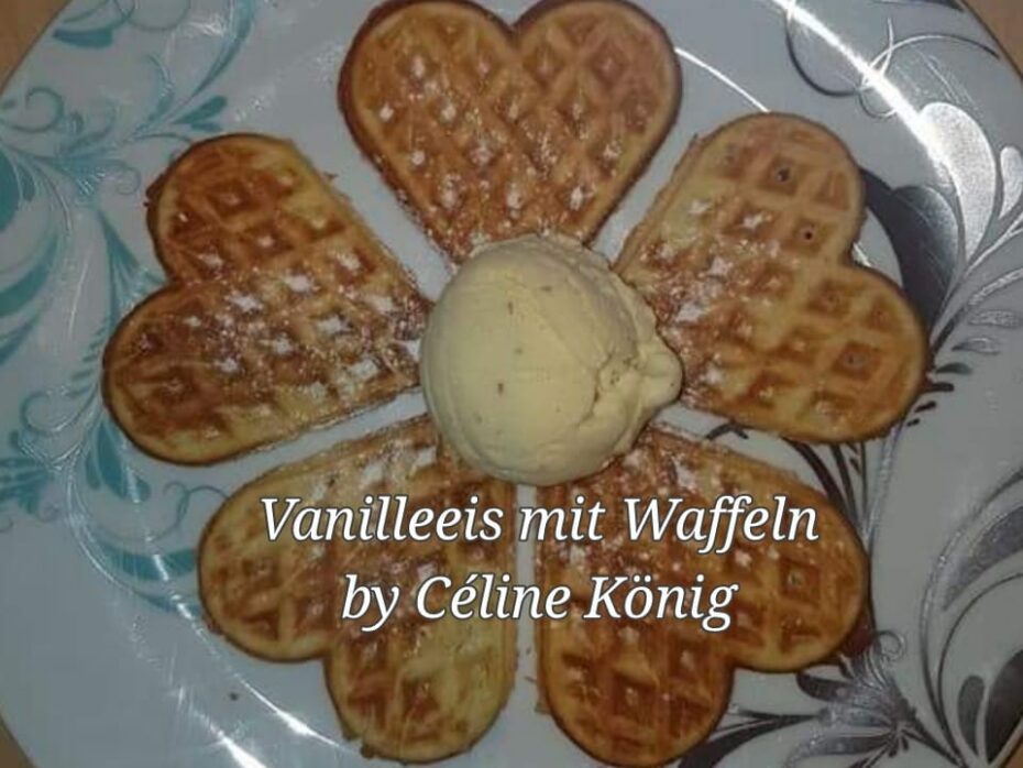 Vanilleeis mit Waffeln ⋆ küCHenzauber